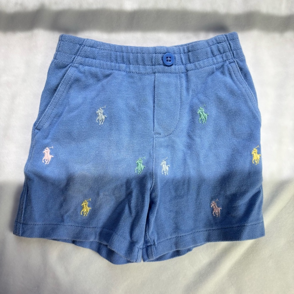Ralph Lauren Light Blue Shorts with Embroidery